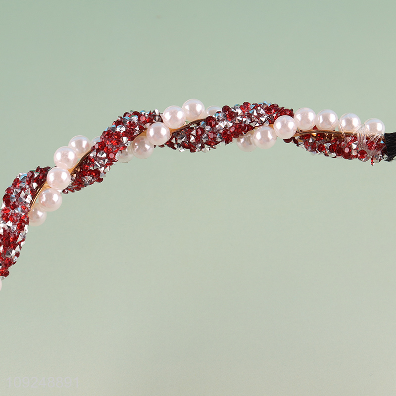 High Quality Twist Beaded Headband Fashion Pearl Hair Hoop Hair Accessories