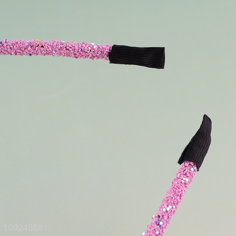 Hot Selling Glitter Headband Fashion Sparkly Hair Hoop for Women & Girls