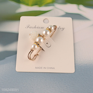 High Quality Fashion Brooch Pins Decorative Pearl Brooch for Women