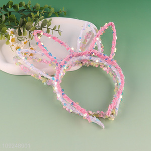 Online Wholesale Bunny Ears Headband Fashion Hair Hoop Headband for Paries