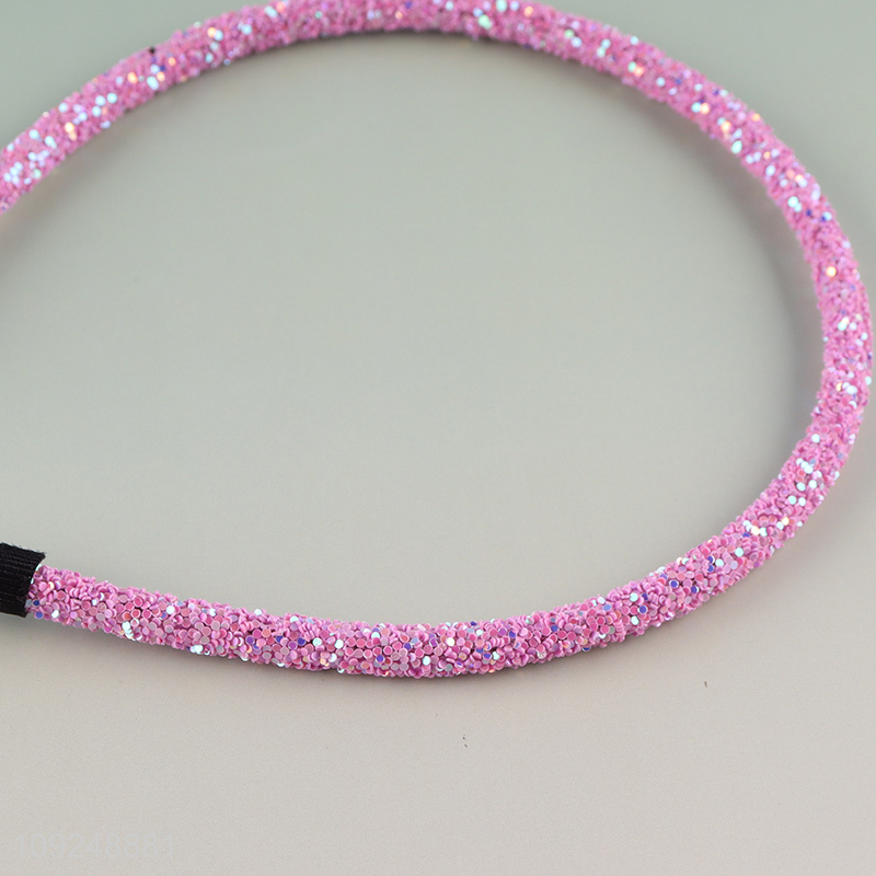 Hot Selling Glitter Headband Fashion Sparkly Hair Hoop for Women & Girls