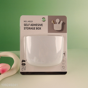 High Quality Wall Mounted Suction Cup Plastic Storage Box for Kitchen Bathroom
