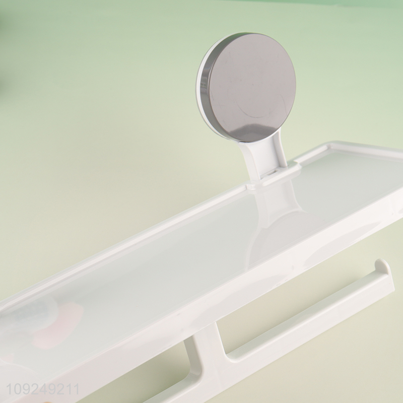 New Arrival Heavy Duty Suction Cup Bathroom Shelf with Toilet Paper Towel Holder