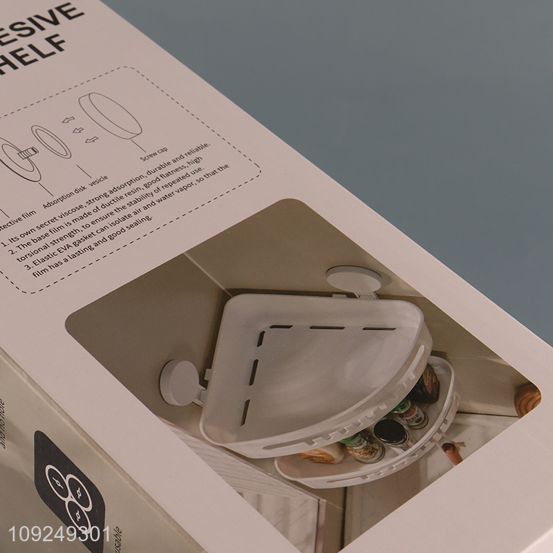 New Arrival Plastic Corner Shower Caddy Suction Cup Plastic Shower Caddy Organizer