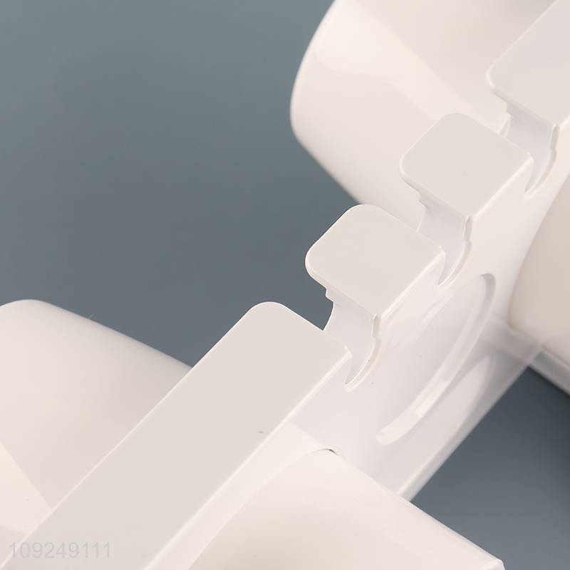 Online Wholesale Wall Mounted Suction Cup Toothbrush Shelf with 2 Toothbrush Cups