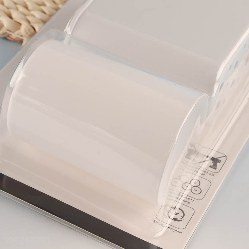 Factory Supply Wall Mounted Suction Cup Mouthwash Cup and Toothbrush Holder Set