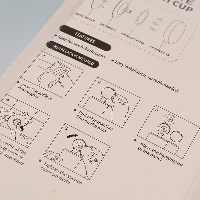 Factory Supply Wall Mounted Suction Cup Mouthwash Cup and Toothbrush Holder Set