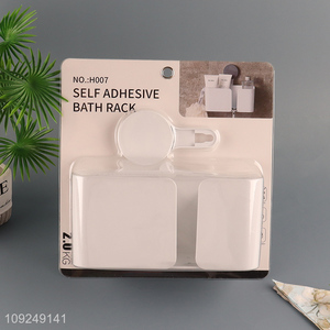 Hot Selling Wall Mounted Suction Cup Plastic Shower Caddy Bathroom Storage Rack