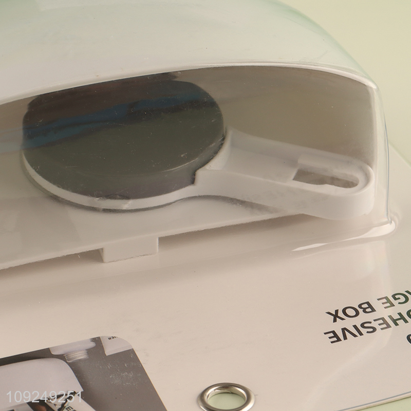 New Product Wall Mounted Suction Cup Reusable Waterproof Plastic Storage Box