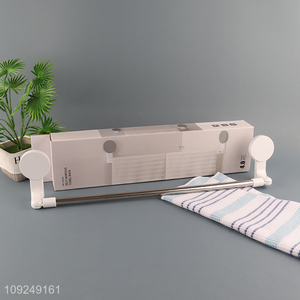 New Product Suction Cup Stainless Steel Towel Rack Wall Mounted for Bathroom