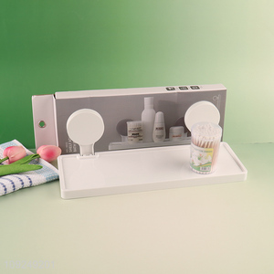 Online Wholesale Heavy Duty Wall Mounted Bathroom Storage Shelf with Suction Cups