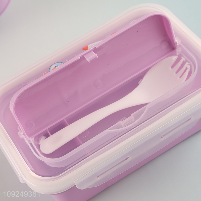 Wholesale Portable Plastic Bento Lunch Box and Water Bottle Set for Kids Toddlers