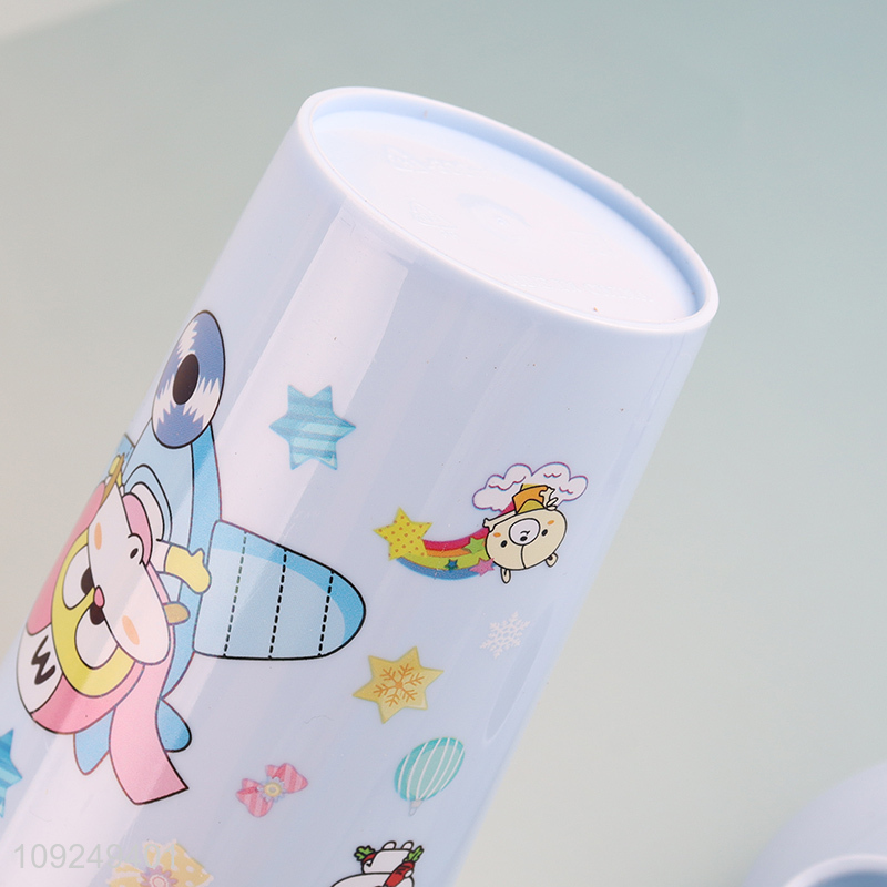 New Product Kids Plastic Dinnerware Set with Dinner Plate, Spoon, Fork & Water Bottle