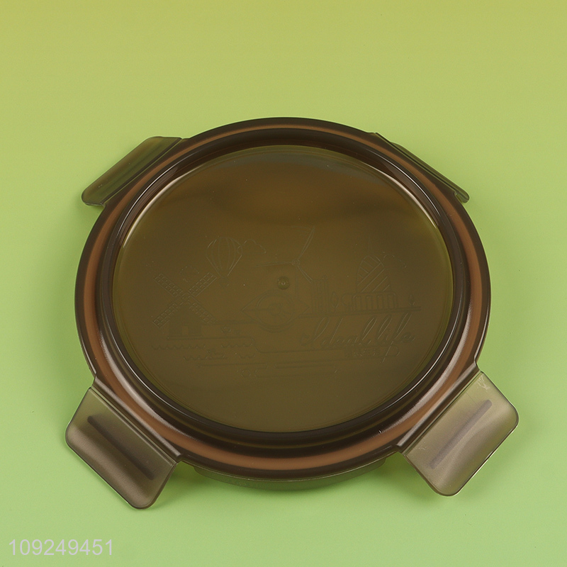 Popular products round home kitchen sealed glass food container preservation box