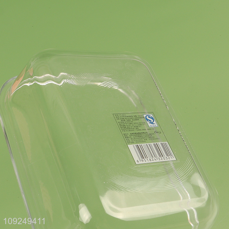 China factory rectangle glass food container preservation box for home kitchen