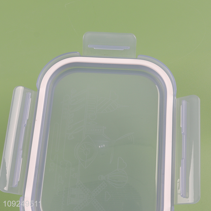 Top products rectangle clear glass food container preservation box for home kitchen