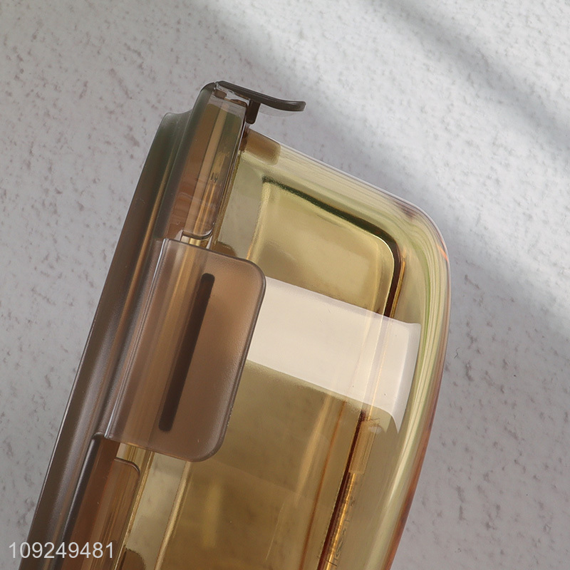 Yiwu market round home kitchen 2compartment glass food container preservation box lunch box