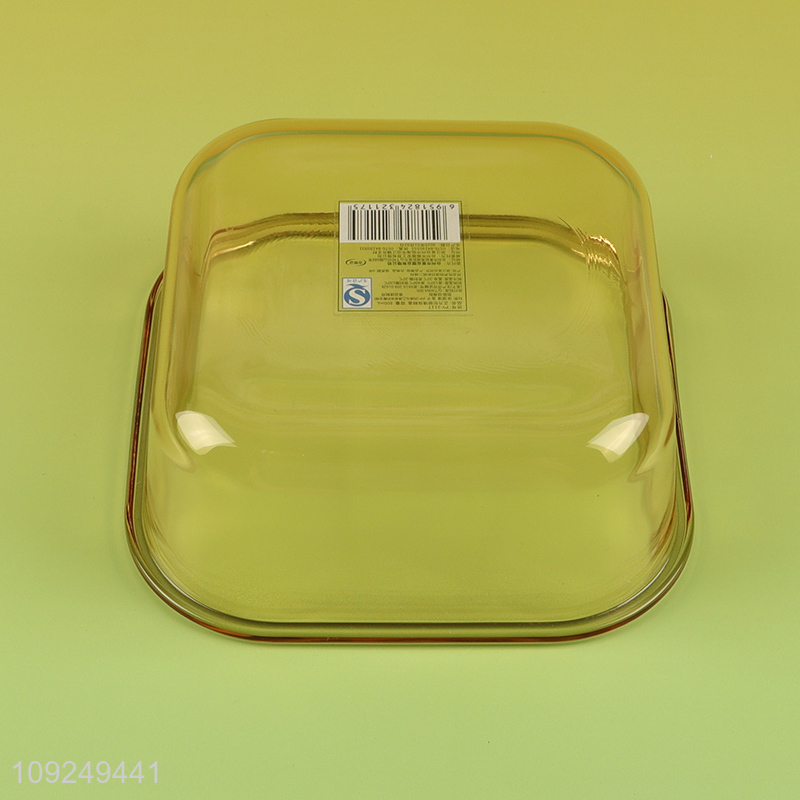 Hot selling square sealed glass food container preservation box for kitchen