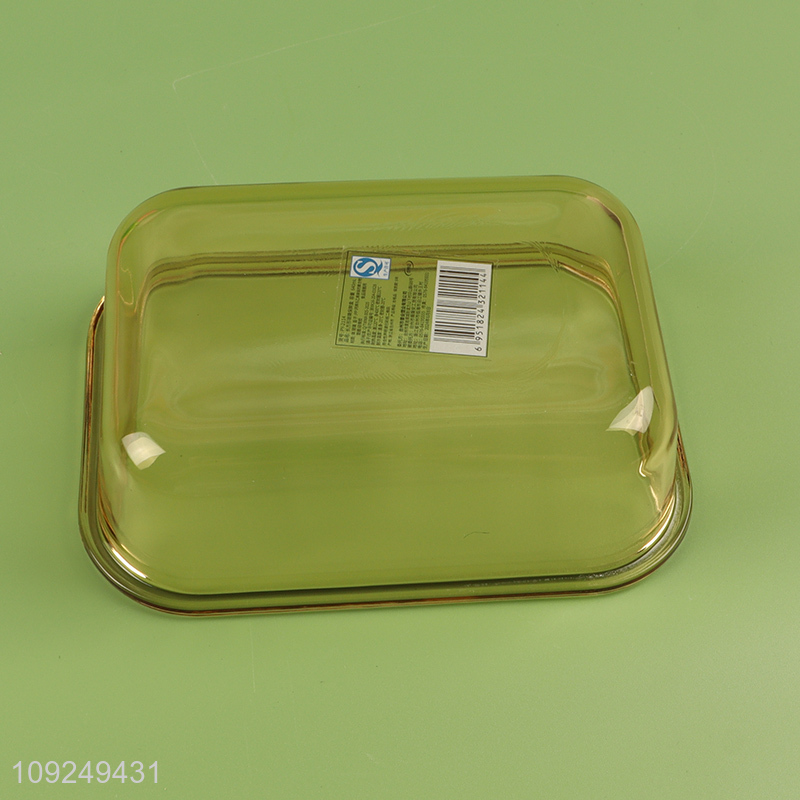 China supplier rectangle glass food container preservation box for household