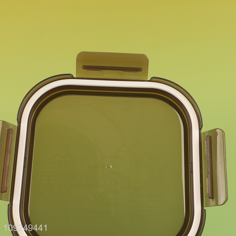 Hot selling square sealed glass food container preservation box for kitchen