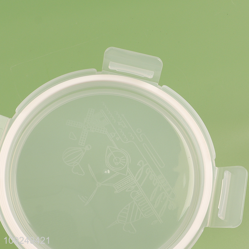 Top selling round home kitchen glass food container preservation box with lid