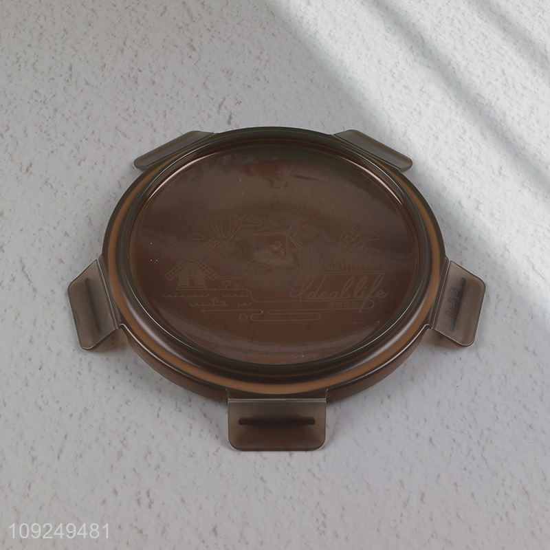 Yiwu market round home kitchen 2compartment glass food container preservation box lunch box