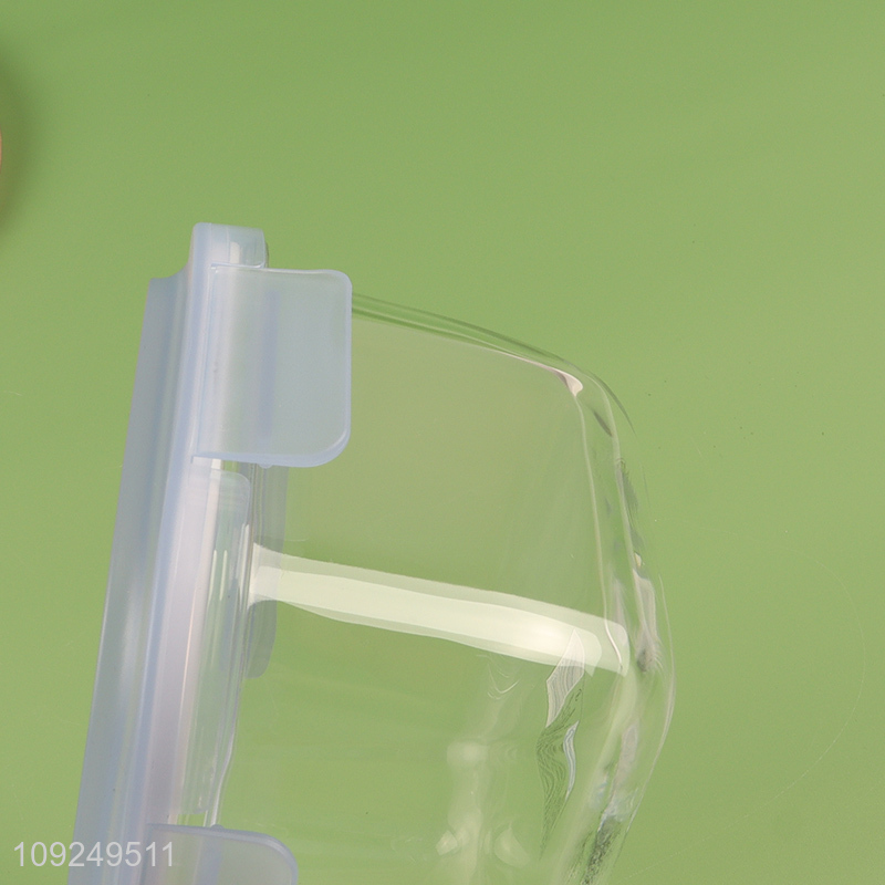 Top products rectangle clear glass food container preservation box for home kitchen