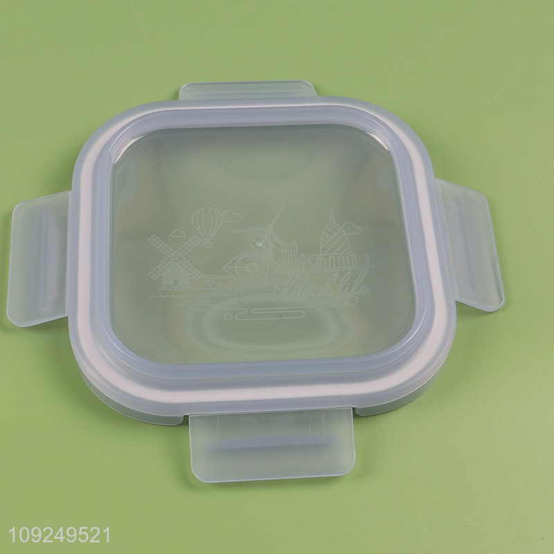 Low price square home kitchen clear glass food container preservation box