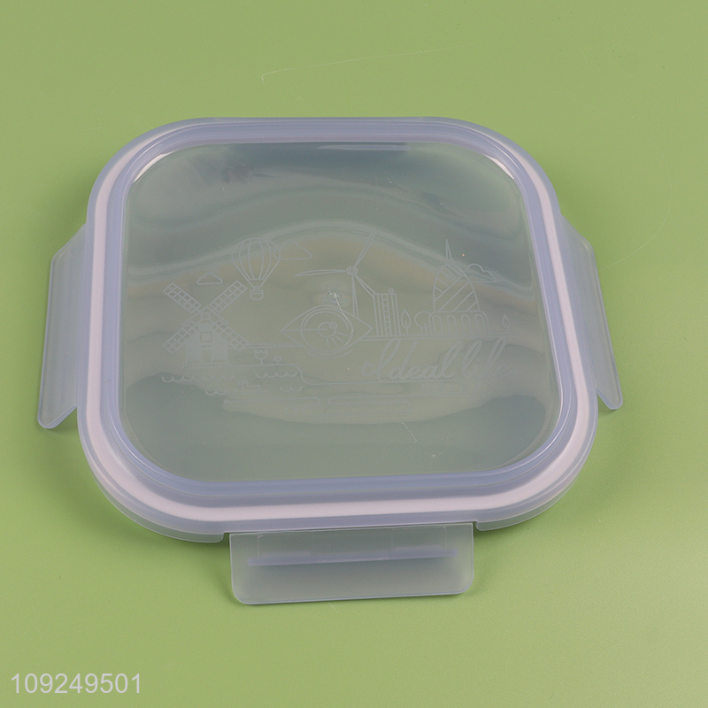 Good selling square 1.9L glass food container preservation box with lid
