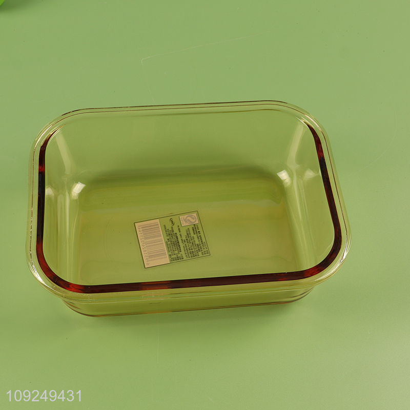 China supplier rectangle glass food container preservation box for household