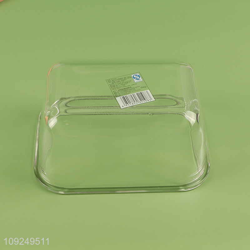 Top products rectangle clear glass food container preservation box for home kitchen