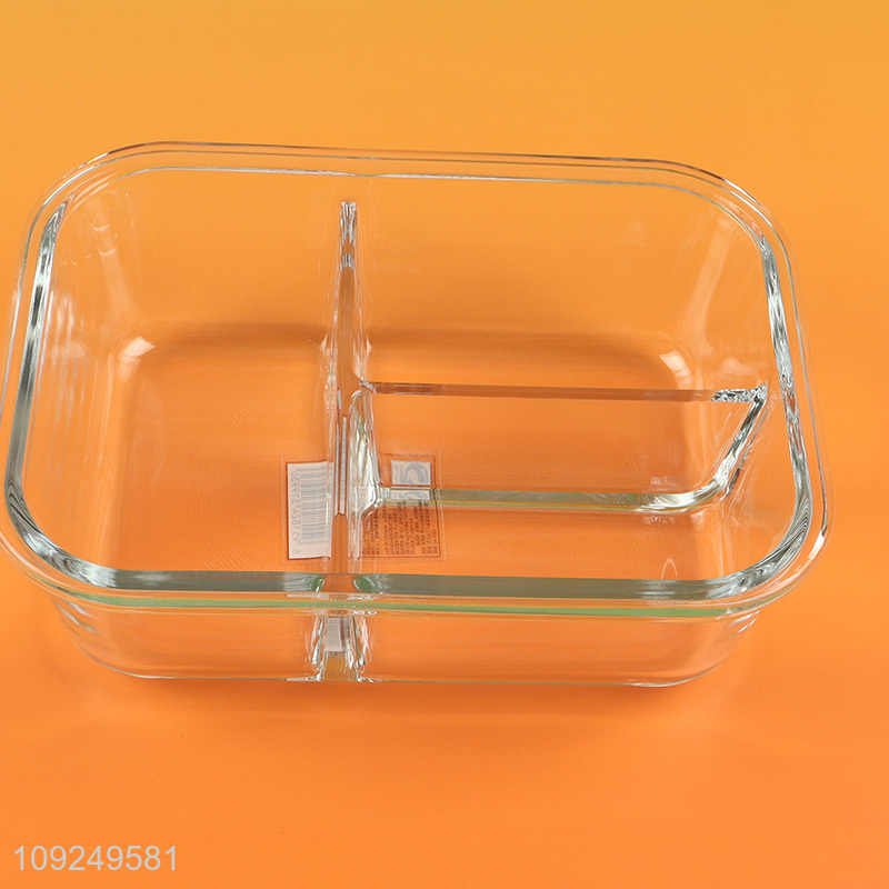 Yiwu market 3compartment glass food container preservation box lunch box