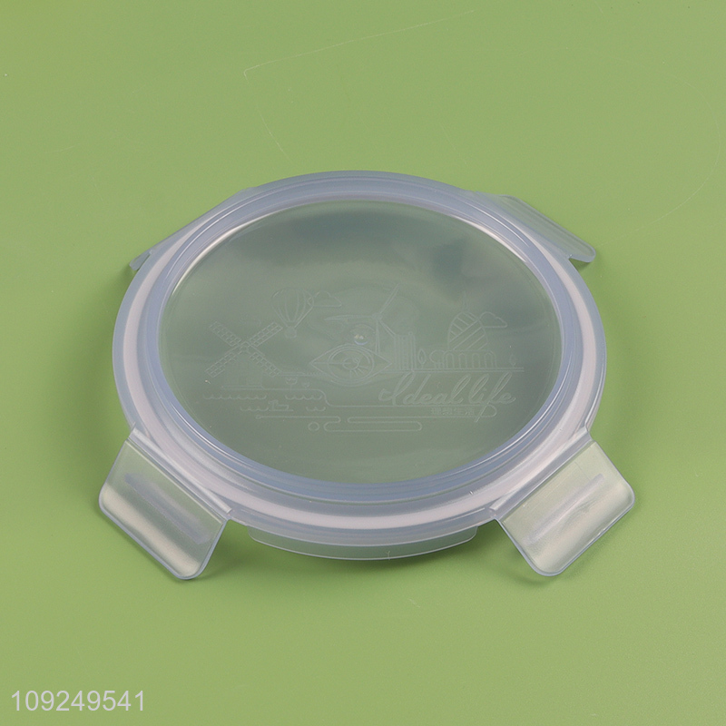 Hot items round sealed glass food container preservation box with lid