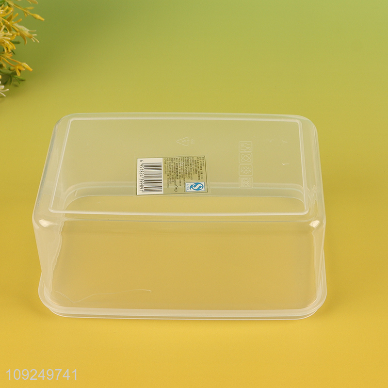 Popular products 1000ml rectangle plastic food container preservation box crisper