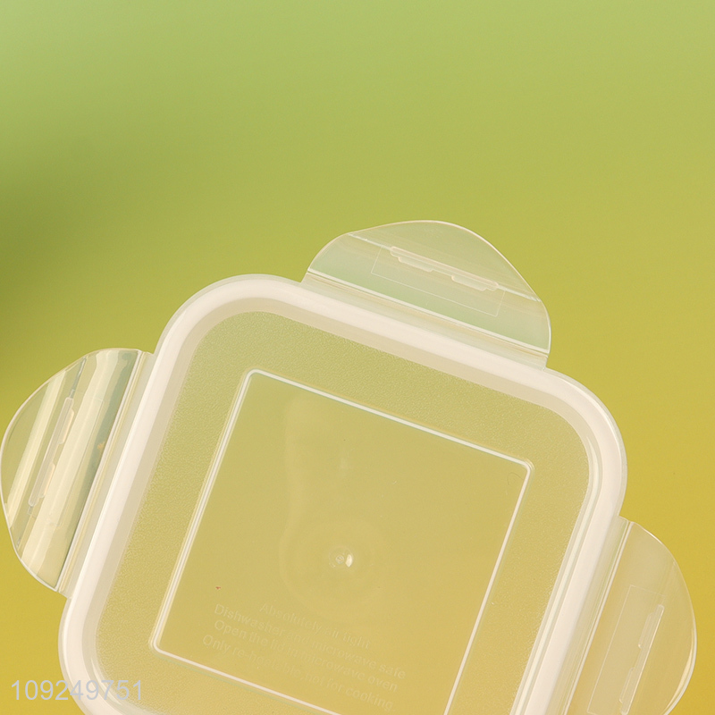 Factory wholesale square plastic food container preservation box crisper with lid