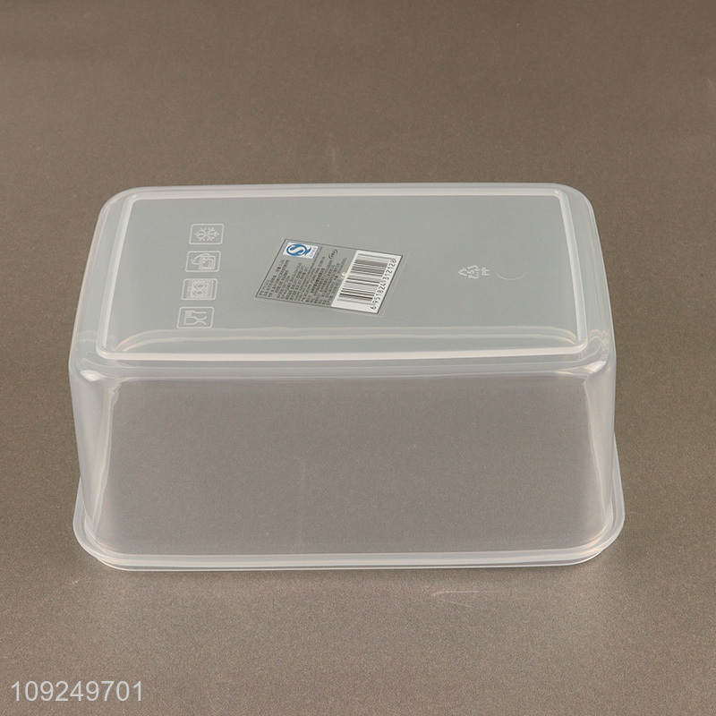 Top selling rectangle home kitchen plastic food container preservation box crisper