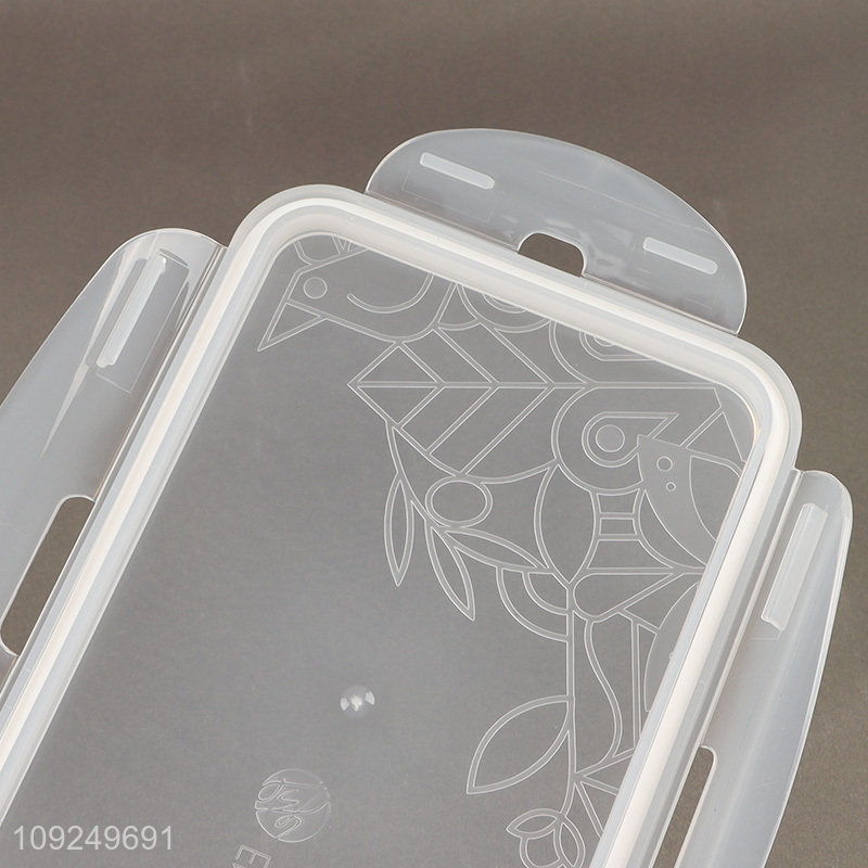 Low price rectangle clear plastic food container preservation box crisper for sale