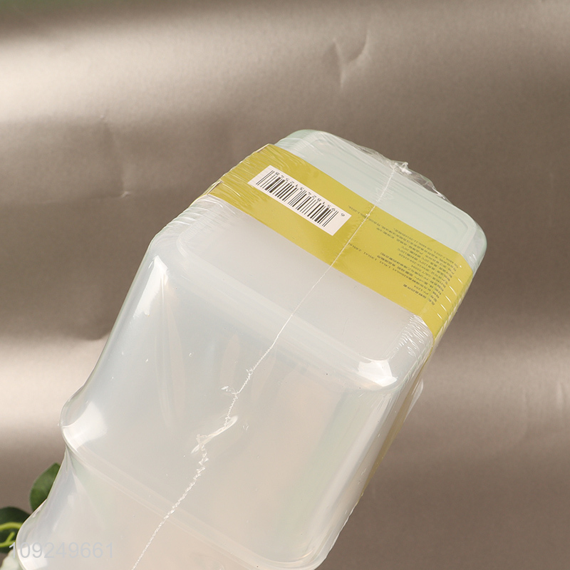 Latest products 4pcs plastic food container preservation box crisper set