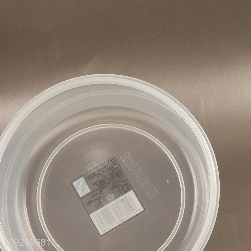 China wholesale round plastic food container preservation box crisper with lid