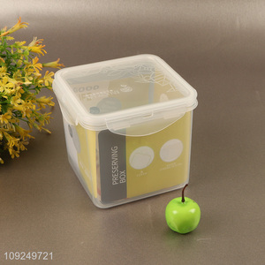Best selling 1.32L square plastic food container preservation box crisper wholesale