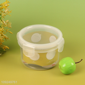 Online wholesale round sealed home kitchen plastic food container preservation box crisper