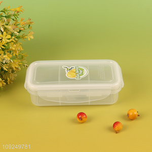 Top quality 3compartment rectangle plastic food container preservation box for sale
