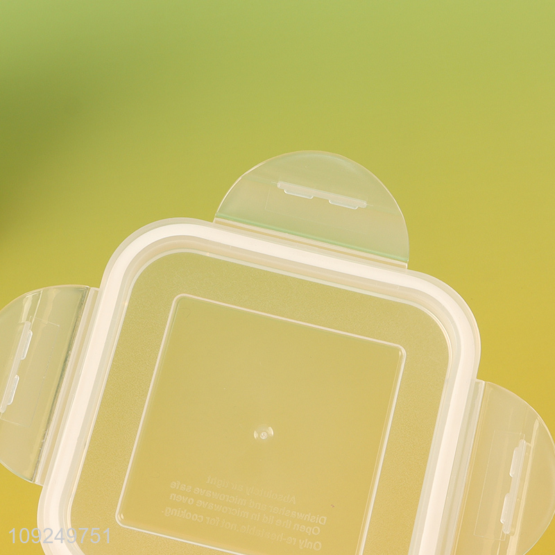 Factory wholesale square plastic food container preservation box crisper with lid