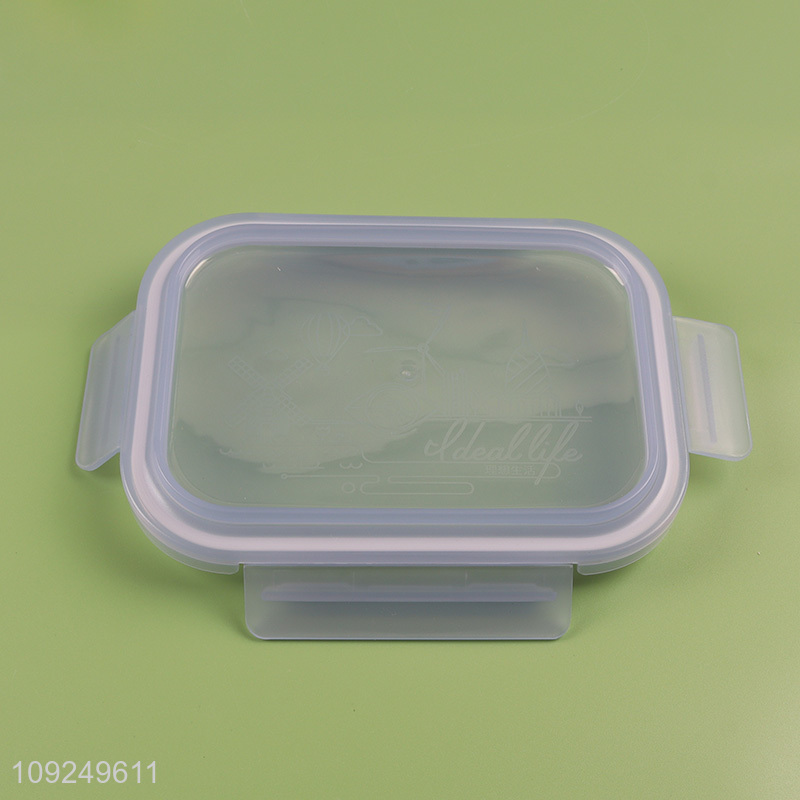 Factory price portable rectangle glass food container preservation box lunch box