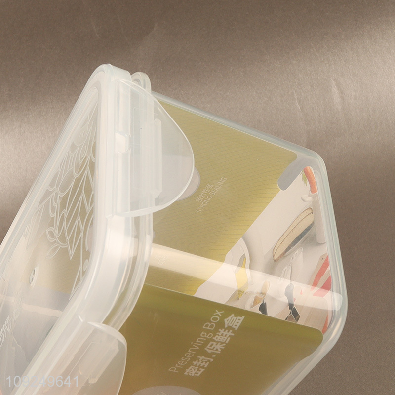 Good price rectangle 820ml plastic food container preservation box crisper