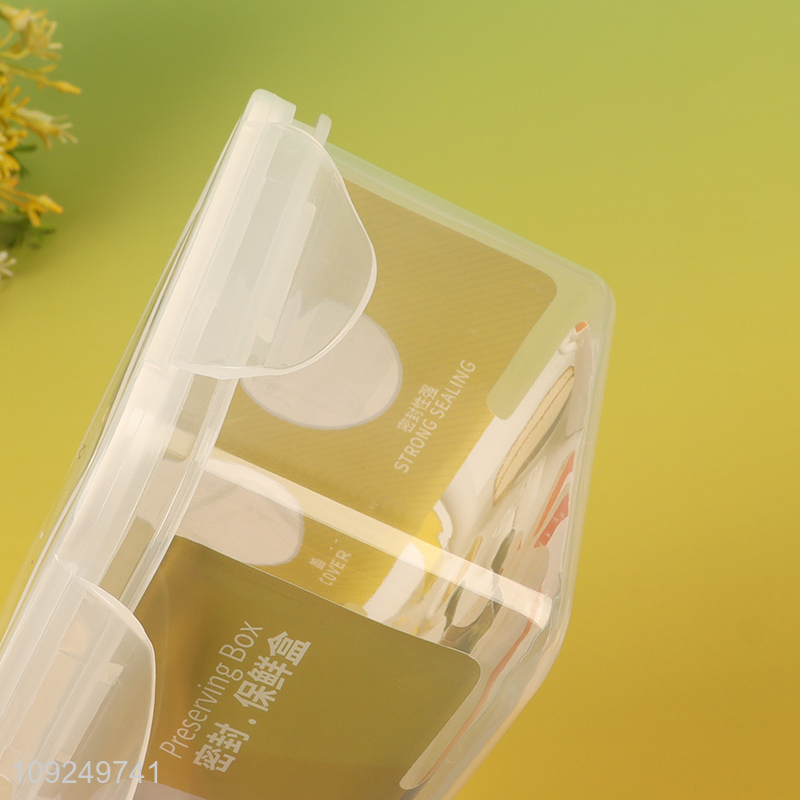 Popular products 1000ml rectangle plastic food container preservation box crisper