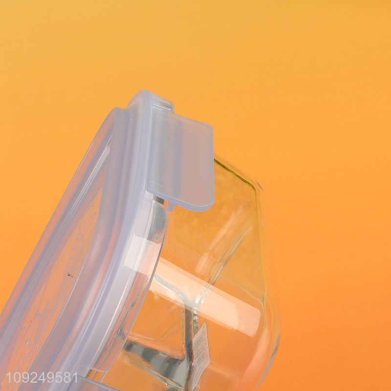 Yiwu market 3compartment glass food container preservation box lunch box