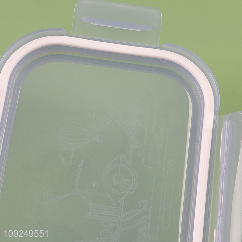 Hot selling rectangle clear glass food container preservation box wholesale