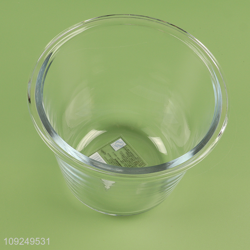 China wholesale round clear glass food container preservation box crisper