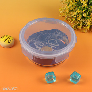 Most popular round 950ml sealed glass food container preservation box